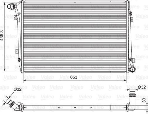 Valeo 701664 - Радиатор, охлаждение двигателя parts5.com