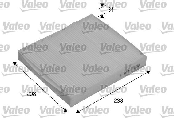 Valeo 715510 - Фильтр воздуха в салоне parts5.com