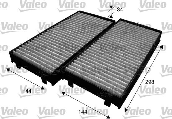 Valeo 715584 - Фильтр воздуха в салоне parts5.com