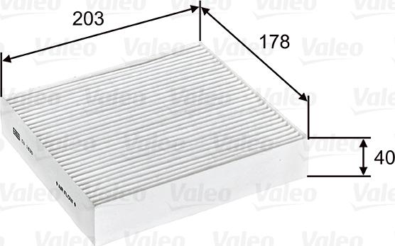 Valeo 715603 - Фильтр воздуха в салоне parts5.com