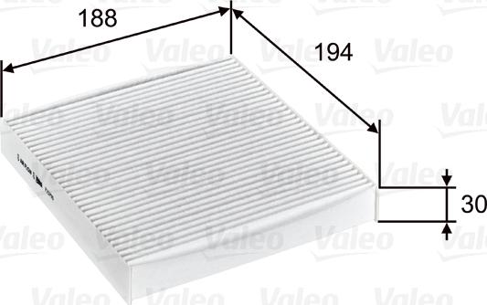 Valeo 715755 - Фильтр воздуха в салоне parts5.com