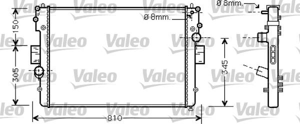 Valeo 734448 - Радиатор, охлаждение двигателя parts5.com