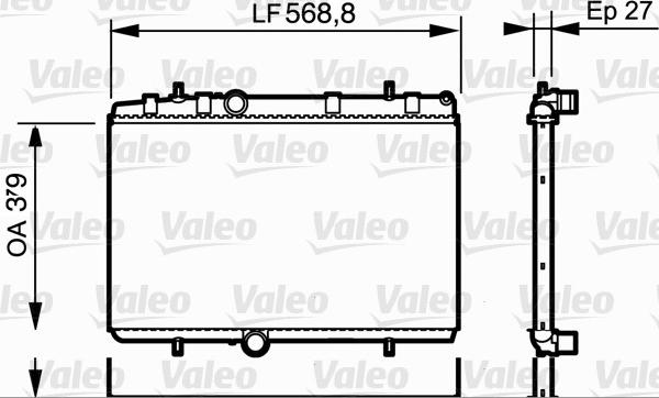 Valeo 734338 - Радиатор, охлаждение двигателя parts5.com