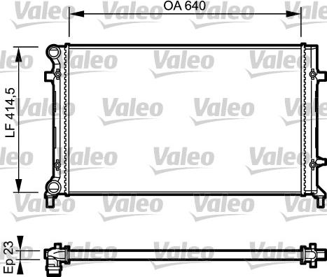 Valeo 734332 - Радиатор, охлаждение двигателя parts5.com