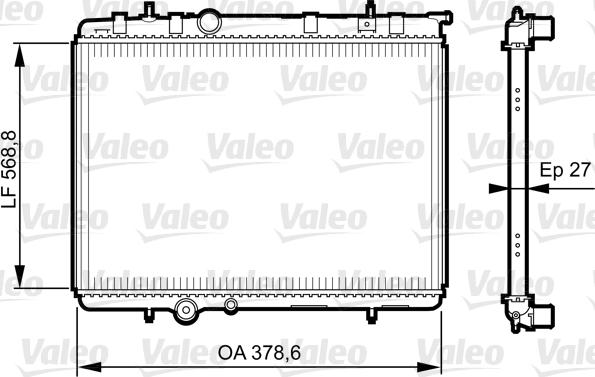 Valeo 735597 - Радиатор, охлаждение двигателя parts5.com