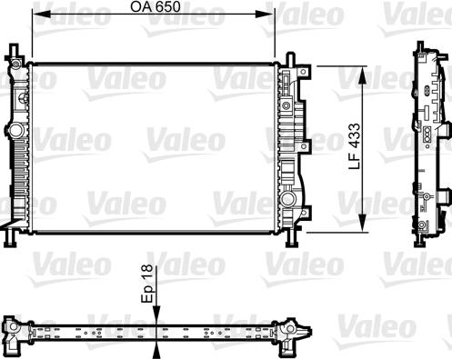 Valeo 735555 - Радиатор, охлаждение двигателя parts5.com