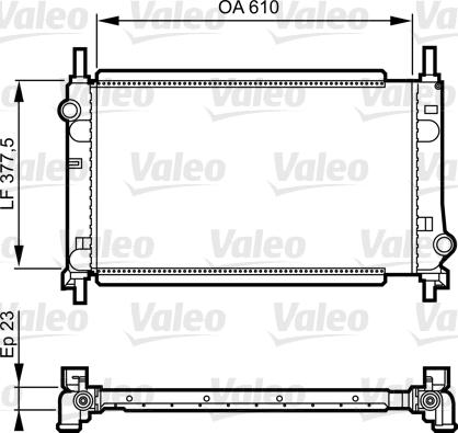 Valeo 731550 - Радиатор, охлаждение двигателя parts5.com