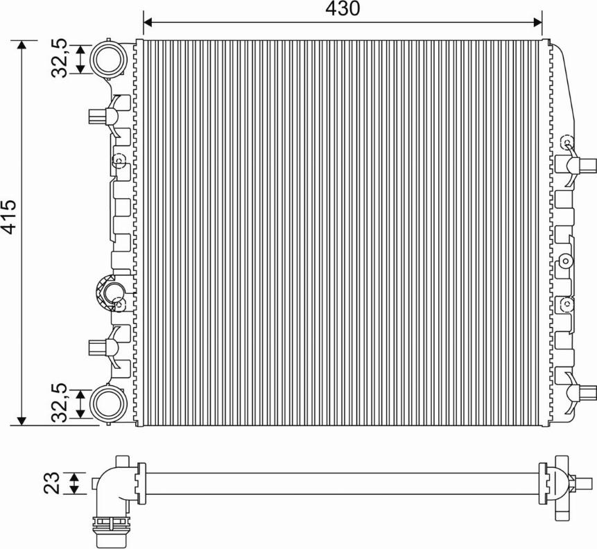 Valeo 733062 - Радиатор, охлаждение двигателя parts5.com