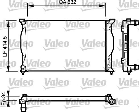Valeo 732963 - Радиатор, охлаждение двигателя parts5.com