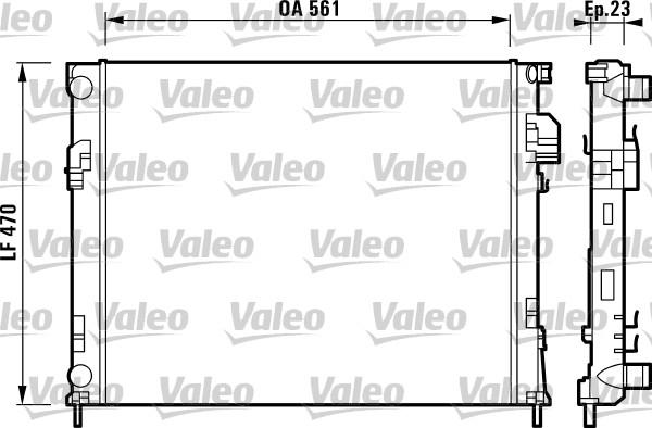 Valeo 732853 - Радиатор, охлаждение двигателя parts5.com