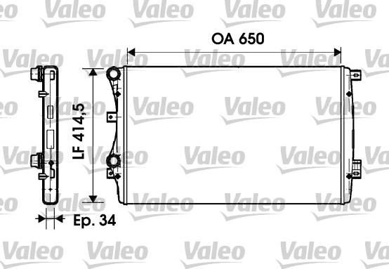 Valeo 732872 - Radiador, refrigeración del motor parts5.com