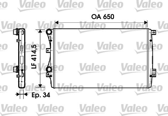 Valeo 732872 - Радиатор, охлаждение двигателя parts5.com