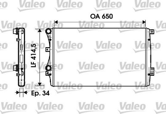 Valeo 732872 - Радиатор, охлаждение двигателя parts5.com