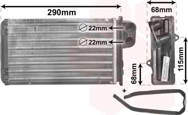 Van Wezel 40006100 - Теплообменник, отопление салона parts5.com