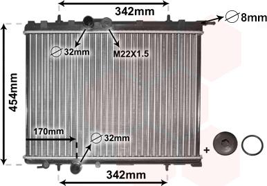 Van Wezel 40002189 - Радиатор, охлаждение двигателя parts5.com