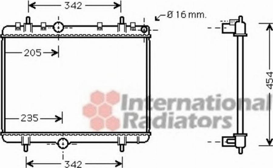 Van Wezel 40002330 - Радиатор, охлаждение двигателя parts5.com