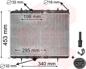 Van Wezel 40002255 - Радиатор, охлаждение двигателя parts5.com