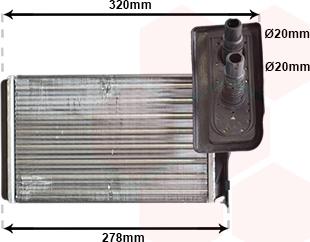 Van Wezel 43006099 - Теплообменник, отопление салона parts5.com