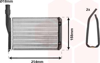 Van Wezel 43006087 - Теплообменник, отопление салона parts5.com