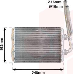 Van Wezel 43006220 - Теплообменник, отопление салона parts5.com