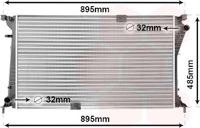 Van Wezel 43002490 - Радиатор, охлаждение двигателя parts5.com