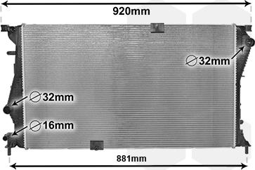 Van Wezel 43002601 - Радиатор, охлаждение двигателя parts5.com