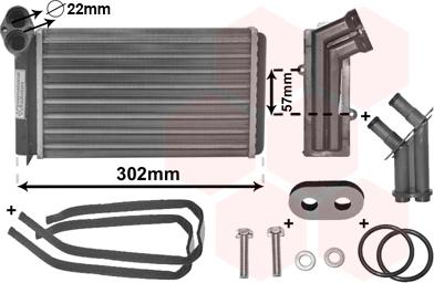 Van Wezel 58006201 - Теплообменник, отопление салона parts5.com