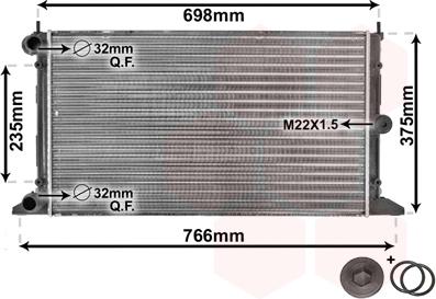 Van Wezel 58002188 - Радиатор, охлаждение двигателя parts5.com