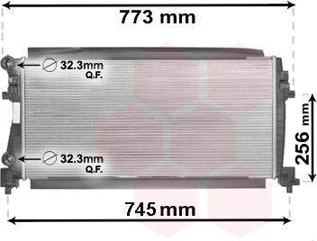 Van Wezel 58002340 - Радиатор, охлаждение двигателя parts5.com