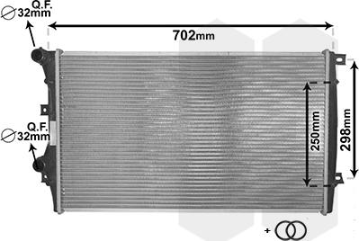 Van Wezel 58002206 - Radiador, refrigeración del motor parts5.com