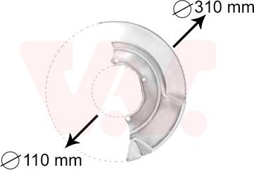 Van Wezel 5874371 - Отражатель, защита, тормозной диск parts5.com