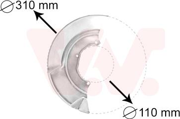 Van Wezel 5874372 - Отражатель, защита, тормозной диск parts5.com