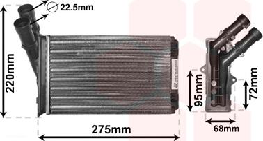 Van Wezel 09006055 - Теплообменник, отопление салона parts5.com