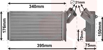 Van Wezel 09006129 - Теплообменник, отопление салона parts5.com