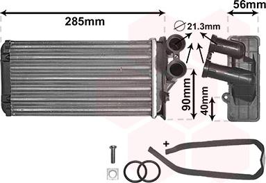 Van Wezel 09006239 - Теплообменник, отопление салона parts5.com