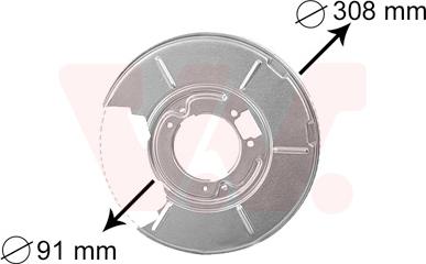 Van Wezel 0646374 - Отражатель, защита, тормозной диск parts5.com