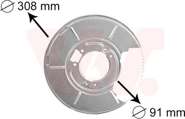 Van Wezel 0646373 - Отражатель, защита, тормозной диск parts5.com