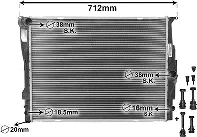 Van Wezel 06002303 - Радиатор, охлаждение двигателя parts5.com