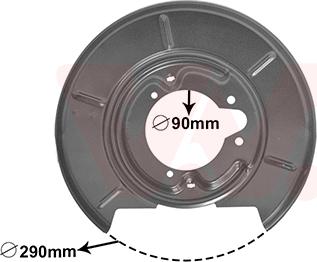 Van Wezel 0620374 - Отражатель, защита, тормозной диск parts5.com