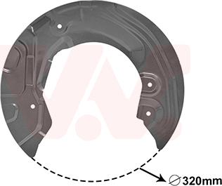 Van Wezel 0627371 - Отражатель, защита, тормозной диск parts5.com