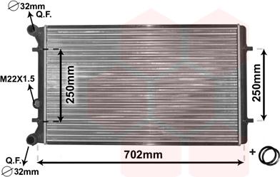 Van Wezel 03002155 - Радиатор, охлаждение двигателя parts5.com