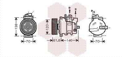 Van Wezel 0300K279 - Compressor, air conditioning parts5.com