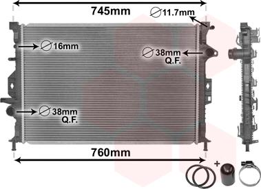 Van Wezel 18002425 - Радиатор, охлаждение двигателя parts5.com