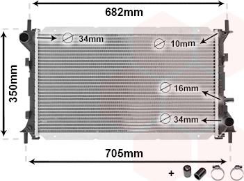 Van Wezel 18002265 - Радиатор, охлаждение двигателя parts5.com