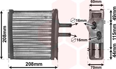 Van Wezel 17006150 - Теплообменник, отопление салона parts5.com