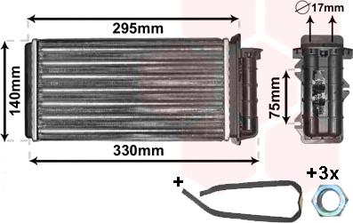 Van Wezel 17006183 - Теплообменник, отопление салона parts5.com