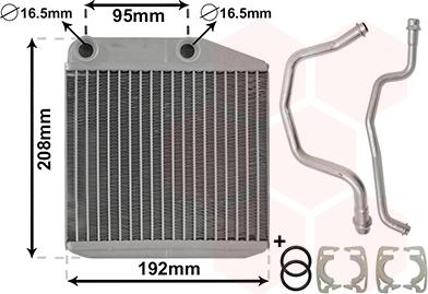 Van Wezel 17006313 - Теплообменник, отопление салона parts5.com