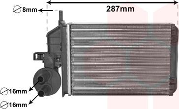 Van Wezel 17006259 - Теплообменник, отопление салона parts5.com