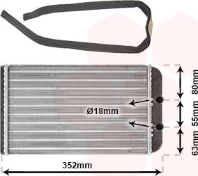 Van Wezel 17006265 - Теплообменник, отопление салона parts5.com