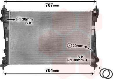 Van Wezel 17002312 - Радиатор, охлаждение двигателя parts5.com